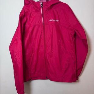 Columbia Kids Sz 8 red rain jacket like new